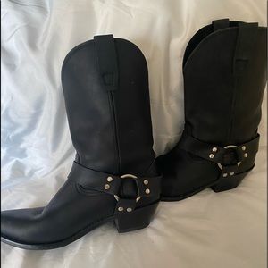 COPY - Durango Black Leather Studded Motorcycle Boots Women’s 8